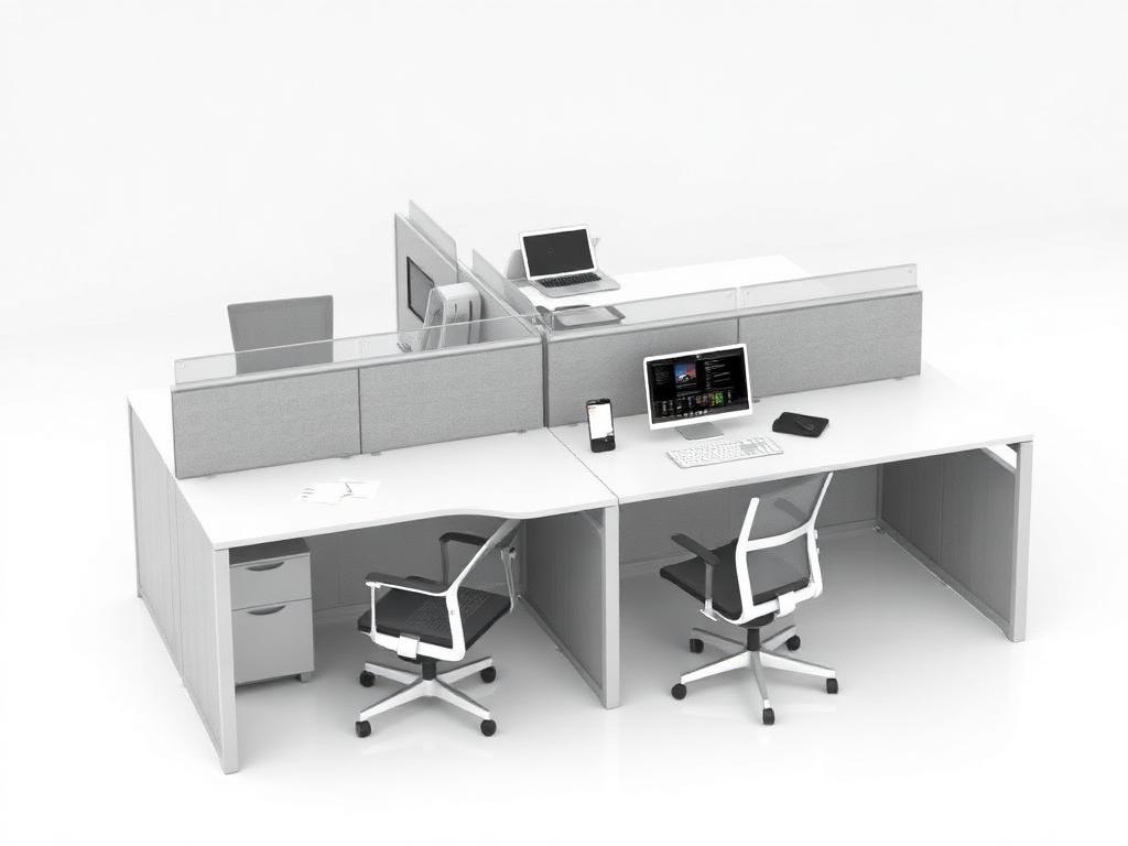 Modular Workstation (4 Seater) — used office furniture Gurugram